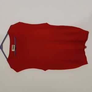 Eddie Bauer Red Orange Sweater Vest Size XL